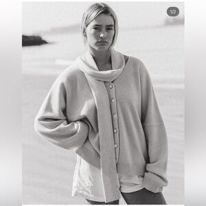 Boheme Goods Cashmere V-neck Cardigan in Wheat